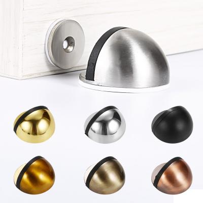 China 2020 Amazon Best Selling Modern Door Stopper Stainless Steel Door Stopper Rubber Round Shower Glass Door Stopper for sale