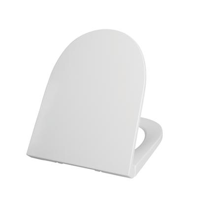 China Slow-end Toilet Seats Bathroom UF White Wall-hung Toilet Seat Cover With Soft Close Hinges WC Maker for sale