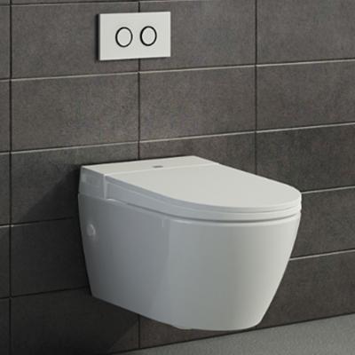 China High End Concealed Smart Cistern European Standard Ceramic Two Piece Wall Hung Toilet for sale