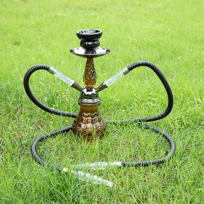 China Hot Selling Unique Shaped Double Hose High Quality Hookah Portable Creative High-end Luxury Straight Acrylic Hookah for sale