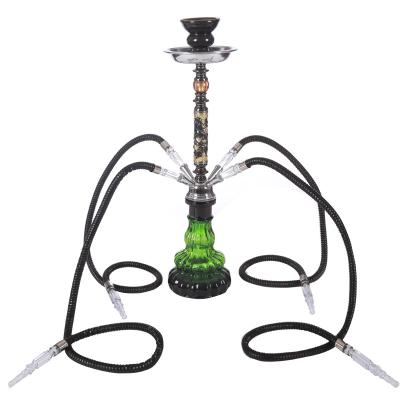 China New Arrival High End Creative Fashion Portable Shisha Hookah Set Alloy Luxury Straight Hookah for sale