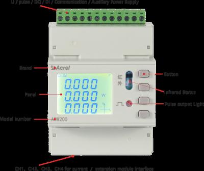 China Acrel ADW200-D16-4S Acrel ADW200-D16-4S multi circuit power meter multi channel modbus multi current monitoring for sale