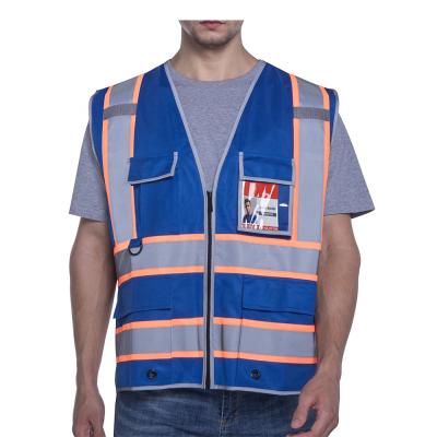 China Application Scenes Hi Vis Reflective Jacket Construction Security Multiple High Visibility Work Vest Reflective Clothing for sale