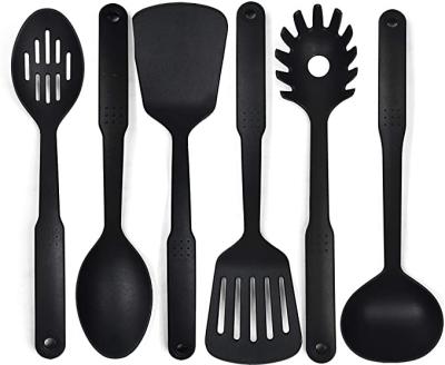 China Set of 6 Nylon Cooking Utensils Slotted Spoon Solid Spoon Slotted Spatula Solid Spatula Ladle Pasta for sale