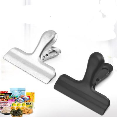 China 3 Inch Wide Stainless Steel Snack Chip Bag Clip Food Fresh-Keeping Sealer Clip for Home Kitchen Office for sale