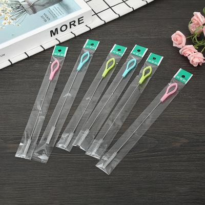 China Low MOQ wholesale Durable Straw Cleaning Brush Stainless Steel Wash Drinking Pipe Straw Brushes Brush Cleaner for sale