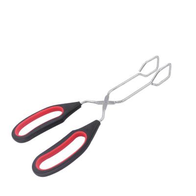 China Kitchen Accessories Stainless Steel Food Tong Toast Ice Bread Food Clip Barbecue Tongs Food Scissors Clamp for sale