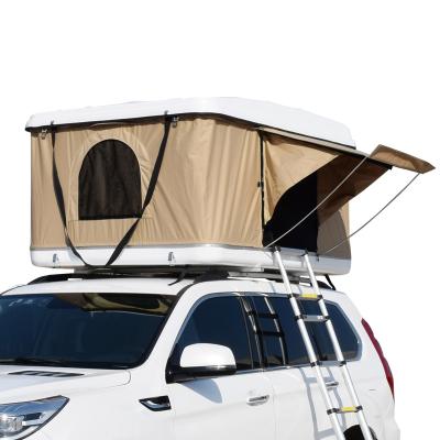 China Vehicle shell anti water camping tent box hardtop roof top tent outdoor car foldable hard open roof with ladder for sale