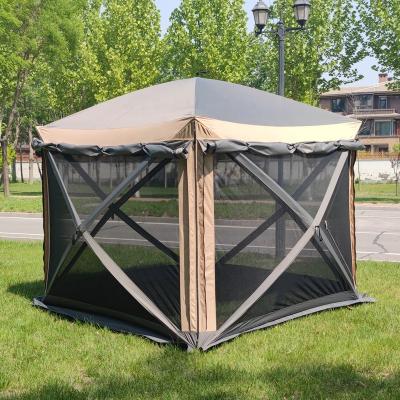 China Outdoor Camping Noise Boosting Outdoor Traveling Dome Tent 4 Sided Hub Wenzel Magnetic Screen Houses Room for sale