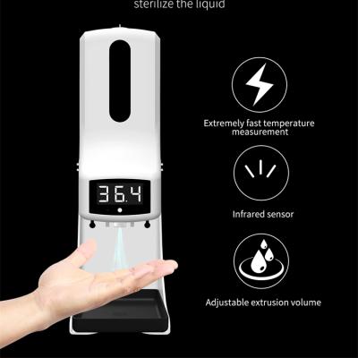 China Foam Soap Dispenser Thermometer and Alcohol Spray Automatic Soap Dispenser with Tripod and Thermometer for sale