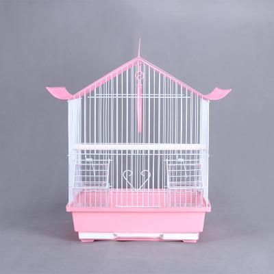 China Wholesale Portable Wire Simplicity Iron Bird Cage Parrot Thrush Bird House Foldable Birds Nest for sale