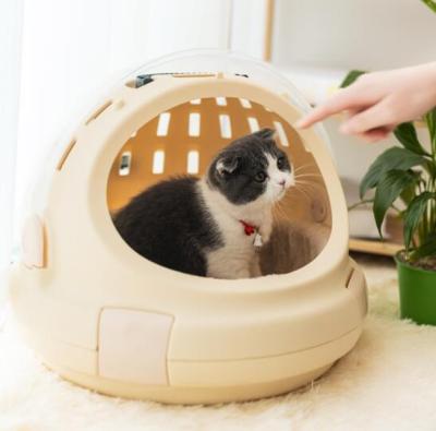 China Winter Pet Cat Litter Cage Mix Colors Partially Enclosed Warm Pet Carrier Portable Stored Pet Carrier for sale