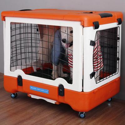 China Sustainable Plastic Large Dog Cage Luxury Folding Dog Cage For Dog for sale