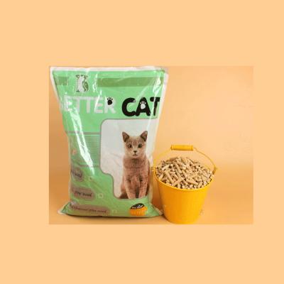 China Pet Pine Bentonite Cat Litter Bulk Stored Cat Litter for sale