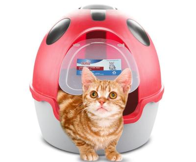 China Viable Plastic Cat Litter Box Scoop Free Cat Litter Box Ladybug Pattern Cat Litter Box Cat Litter Box for sale