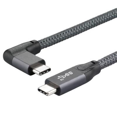 China PD60 W charging + data transfer 5Gbps 90 degree type c to type c cable 5v 2.1a pvc mobile charging cable for commonly used accessories and parts tube usb for sale