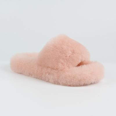 China 2021 New Design Anti-odor Sheepskin Fur Slipper Fur Slippers Winter Women Outdoor Wholesale Slippers for sale