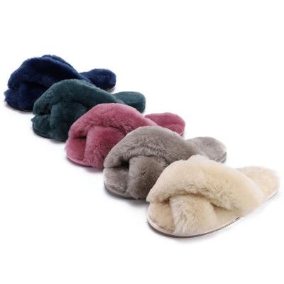 China Factory direct sheepskin slippers anti-slip closed toe made in china low price for sale