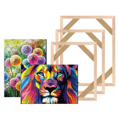 China Suitable DIY Quick Assembly Picture Frame Environmental Friendly Wooden Frame Of Home Decoration Oil Painting Printing Painting Frame for sale