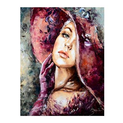 China Modern DIY Painting By Numbers For Adults On Canvas Romantic Woman Oil Painting Kits Beautiful,DIY DropShipping And Wholesale for sale