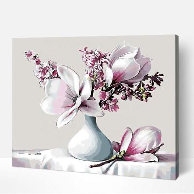 China DIY Abstract Painting By Number Kit On Canvas For Hand Painted Oil Painting, Abstract Flower, Canvas Oil Painting Kit For Adults Landscape for sale