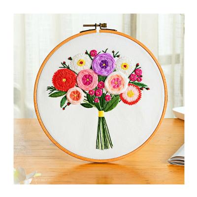 China China DIY Embroidery Kits For Beginners Ranges Handmade Cross Stitch Kits Needlepoint Crafts For Adults With Floral Patterns for sale