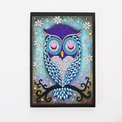 China New Product Wholesale Modern Cartoon Owl Diamond Painting Animal Notebook For Kids Gift for sale