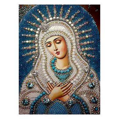 China Modern 5D Diy Diamond Painting Full Drill Square Around Mary's Religious Wall Art Decor 30*40CM Diamond Painting Kits 3D Icons Virgin Mary for sale