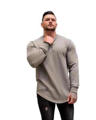 China OEM Hot Selling Men Sweatshirt Cotton Side Slit Anti-Shrink Gym Workout Shorts Sheath Casual Big T-shirt Custom Wholesale for sale