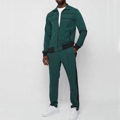 China 2022 Breathable Logo Men Fashion Sports Suits Custom Made High Quality Zipper Hoodie Jacket And Jogger Sweatsuit Tracksuit for sale