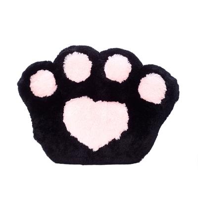 China Anti-static Super Soft Toy Cushion Animal Custom Kawaii Cute Cat Paw Back Pillows Plush Stuffed Animal Flesh for sale