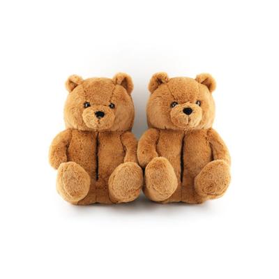 China Soft Fuzzy Fluffy Non Slip Plush Comfortable Teddy Bear Fashion Trend Bedroom Slippers for sale