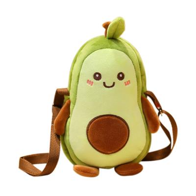 China The Other Cartoon Avocado Plush Toy Bag Girls Coin Purse Children Shoulder Bag for sale