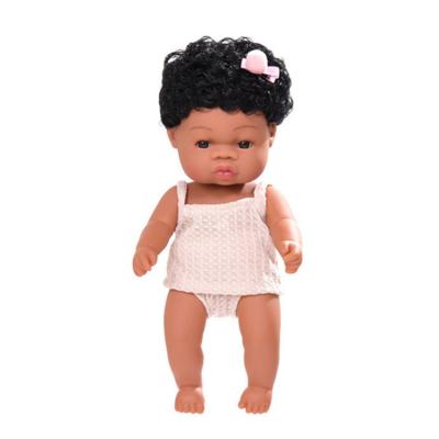 China Educational Cute Custom Vinyl Reborn Dolls Wholesale African American Black Baby Dolls Clothes Kids Interactive for sale