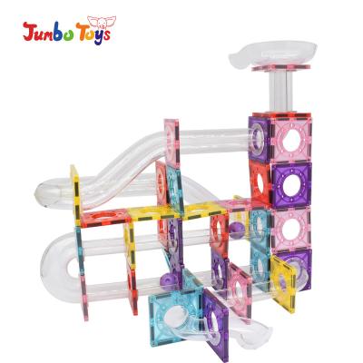 China Safety Elephant Toys Magnetic Tiles Marble Run Set For Kids DIY Toys With Balls for sale