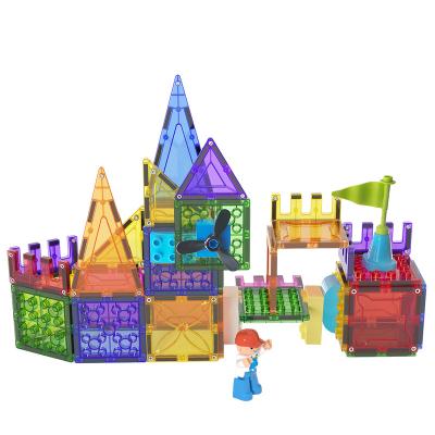 China Safety Hot Selling Toy For Kid Building Block Plastic Toy Magnetic Bricks Magnetic Building Block Magnetic Tiles With Magnetic Figures for sale