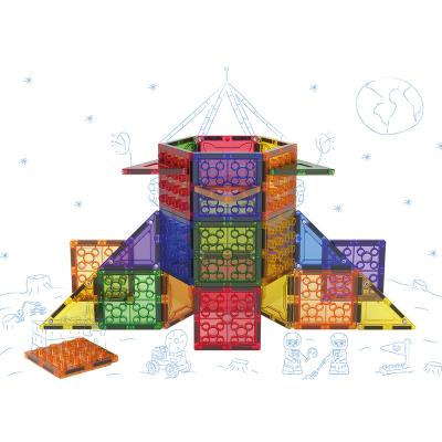 China Safety Building Block Large Magnetic Bricks Magnetic Building Blocks For Kids Building Blocks Magnetic Tiles Toy Set for sale