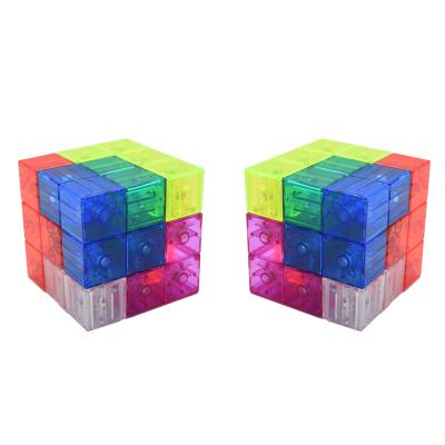 China DIY PLAY nicer dicer magic cube customized magnetic magic cube 3d puzzle plastic magic cube puzzles fidgety person for kids for sale