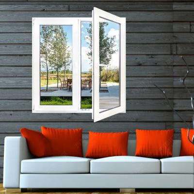 China Folding screen upvc / pvc patio casement waterproof plastic swing window for Kenya for sale