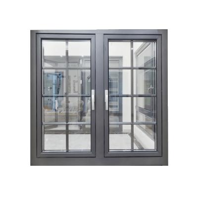 China WANJIA Modern Designs Double Screen Folding Home Windows Casement Aluminum Window for sale