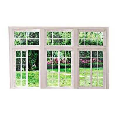 China WANJIA Folding Screen Customized Design Double Tempered Glass Sided Aluminum Sliding Window for sale