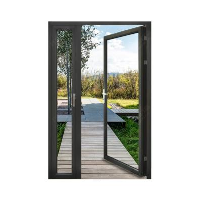 China waterproof & Healthy Insulation& WANJIA Home Design Aluminum Alloy Swing Doors Aluminum Frame Slim Swing Door for sale