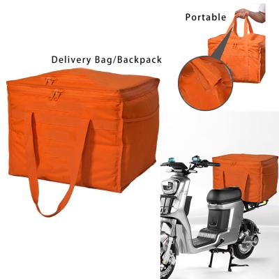 China Waterproof Motorcycle Bike Large Capacity Food Hard Lunch Take Out Bag Insulator Water Proof High Quality Pickup Bag for sale