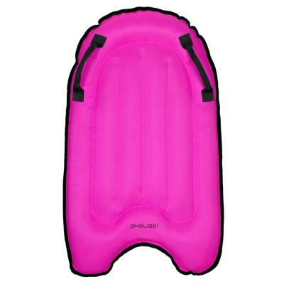 China Factory Price Inflatable Surfboard Lightweight Safety Pink Color Floatable Board Bodyboards For Kids And Adults Beginners for sale