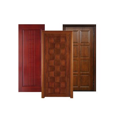 China Modern Design Wooden Panel Door Temple Solid Wood Armored Door Design for sale