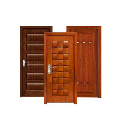 China Modern High Quality Strong Armored Oak Solid Wood Armored Security Door for sale