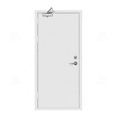 China Fire Protection RTS Foshan Light Gray Single Emergency Exit Steel Door 806# 900mm*2000mm With Panic Bar for sale