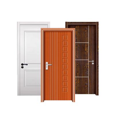 China Modern Design Cheap Wood Interior Wood Door Panel Bathroom Compound Door for sale