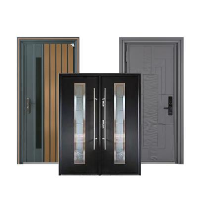 China Modern Iron Door Interior Steel Door Double Door Entry Doors Residential Steel for sale