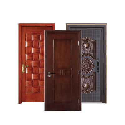 China High Quality Customizable Modern Wood Armored Doors Bedroom Interior Apartment With Solid Security Doors Swing Hotel Modern Painting DJMI for sale